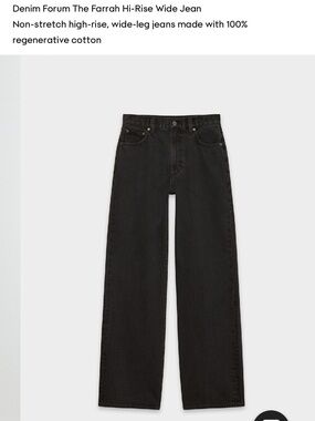 Denim Forum The Farrah Hi-Rise Wide Jean